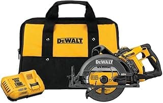 DEWALT FLEXVOLT 60V MAX* Circular Saw Kit, 7-1/4-Inch, Worm Style, 9.0Ah Battery (DCS577X1)
