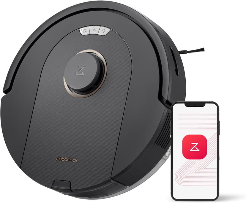 roborock Q5 Pro Robot Vacuum and Mop Combo, 5500Pa Powerful Suction, DuoRoller Brush, LiDAR Navigation, 3D Mapping, Robotic Cleaner for Dirt, Floors, Pet Hair, 240min Runtime, Smart No-Go Zone, Black
