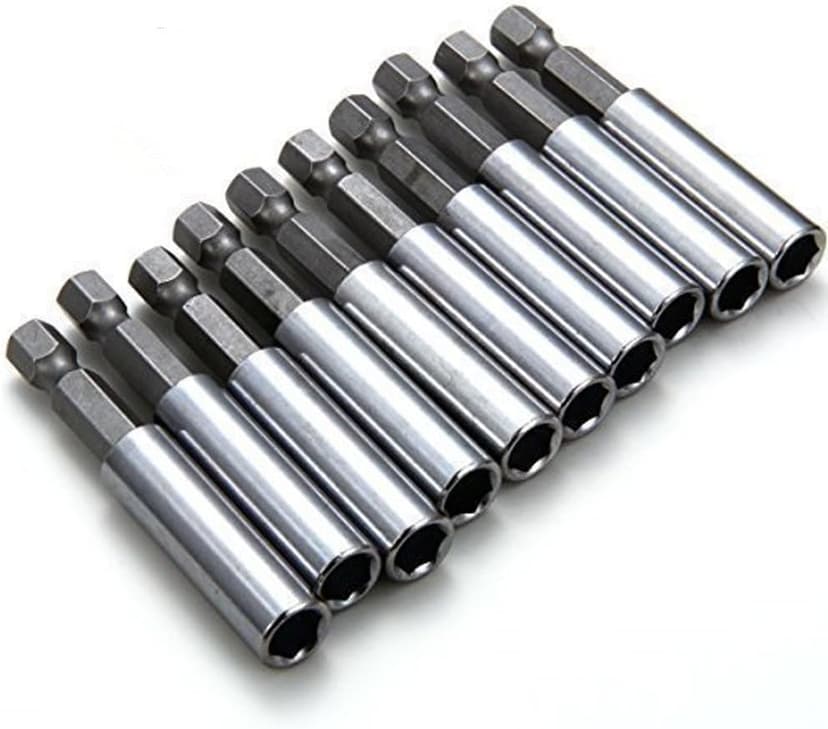 Rocaris 10 Pack Magnetic Extension Socket Drill Bit Holder 1/4" Hex Power Tools