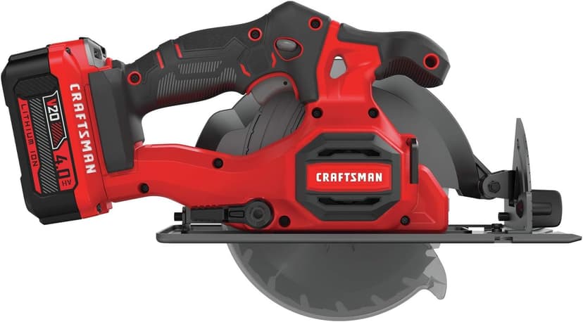 CRAFTSMAN V20 Cordless Circular Saw Kit, 6-1/2 inch, Battery and Charger Included (CMCS500M1)