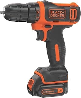 BLACK+DECKER 12V MAX Cordless Drill/Driver, Battery and Charger Included (BDCDD12C)