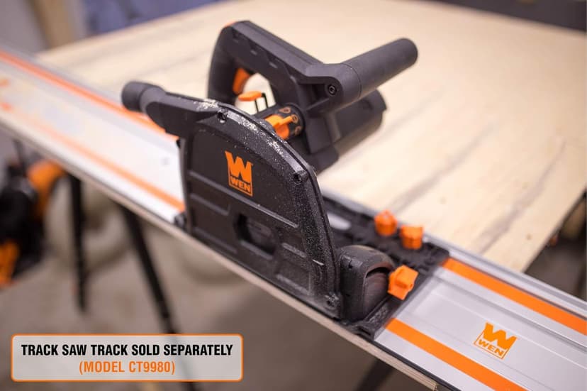 WEN Plunge Cut Circular Saw Bundle with 100-Inch Track Saw Guide Rail and Adapters