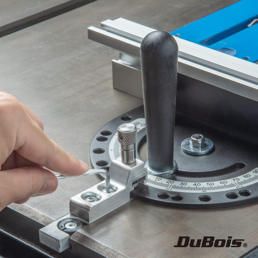 DuBois 51007 Table Saw Miter Gauge Fence System w/ 13 Precise Angle Stops & Standard 3/4”x 3/8”T-Slotted Miter Bar w/T-Slot Plate, Includes T-track Miter Fence, T-track Flip Stop, SEA/Metric Scale