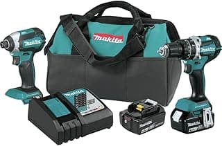 Makita XT269M 18V LXT Lithium-Ion Brushless Cordless 2-Pc. Combo Kit (4.0Ah), Blue