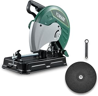 Abrasive Chop Saw, 2400W 3800RPM Steel Cutting Machine, 45° Adjustable Angle Metal Cutting Saw with 14in Blade for Cutting Rebar, Angle Steel, Hollow Pipe