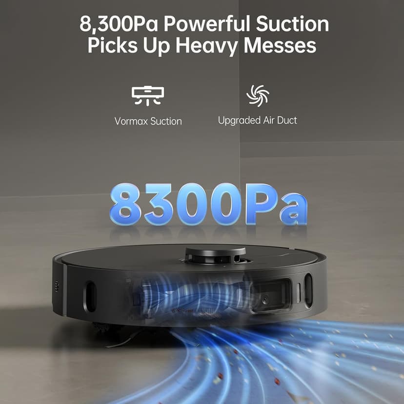 dreame X30 Ultra Robot Vacuum and Mop Combo, Extendable & Liftable Mop, 75Days Self-Emptying Robot Vacuum, 260Mins Runtime, 8,300 Pa Suction, 140°F Self-Cleaning & Auto-Drying Mops