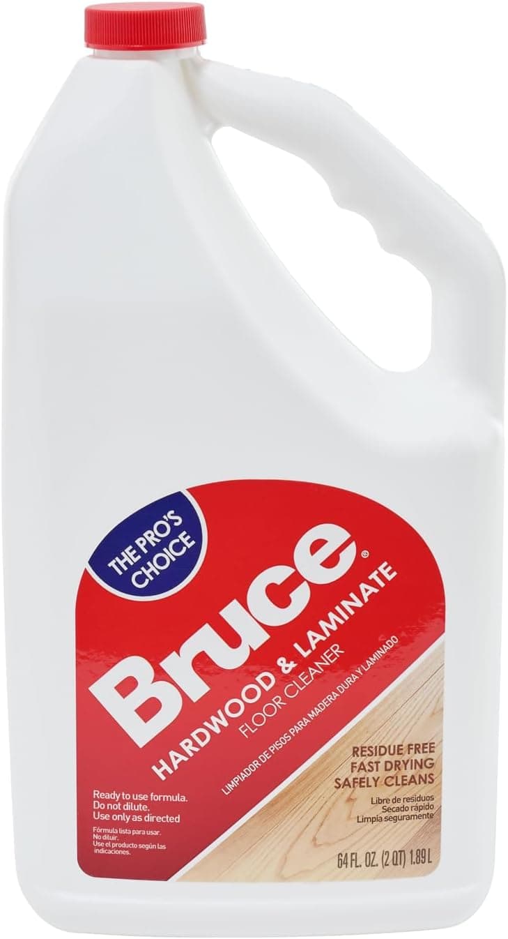 Bruce Hardwood and Laminate Floor Cleaner for All No-Wax Urethane Finished Floors Refill 64oz