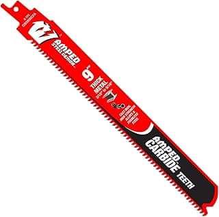 Diablo Amped Steel Demon Carbide Teeth Reciprocating Saw Blade for Thick Metal - 100x Longer Cutting Life - 9" Length, 8 TPI - DS0908CFA