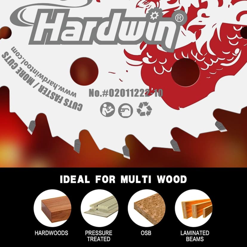 6''24 Teeth Circular Saw Blade for Wood Cutting - 2-Piece Set, Ideal for Plywood, Hardwood, OSB, and More