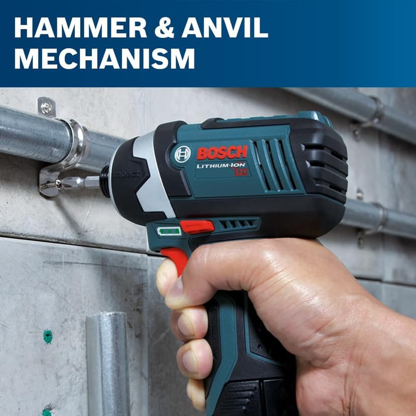 BOSCH CLPK22-120 12V Max Cordless 2-Tool Combo Kit with 3/8 In. Drill/Driver, 1/4 In. Impact Driver, (2) 2 Ah Batteries, Charger and Case
