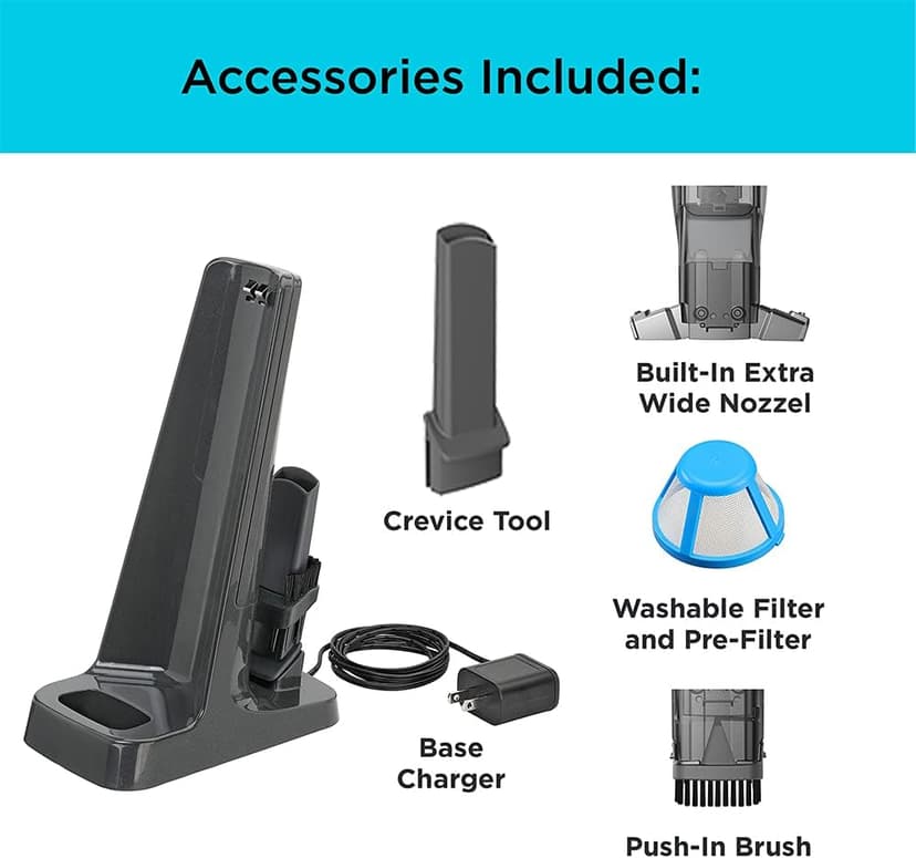 BLACK+DECKER 12V MAX Handheld Vacuum Cordless, dustbuster® AdvancedClean™ with Base Charger (HLVC315B10)