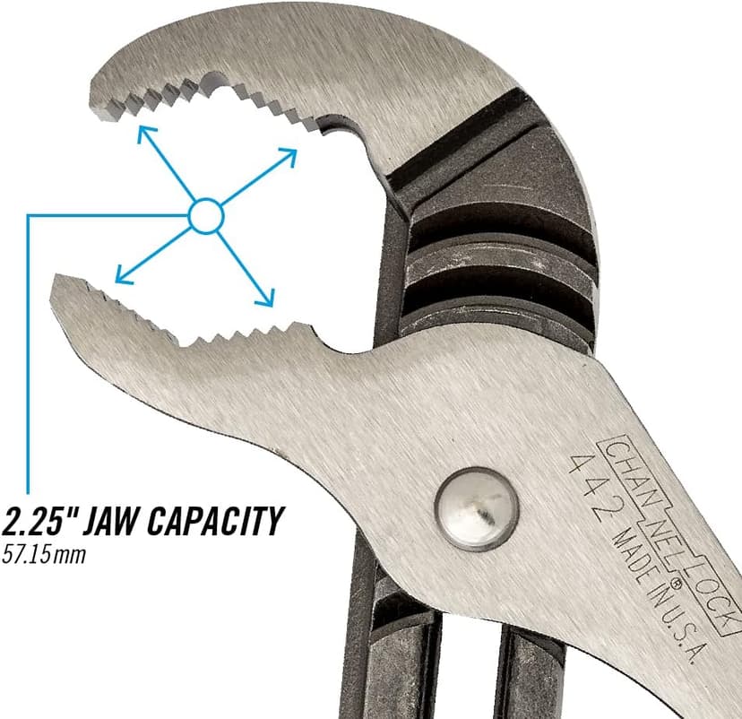 Channellock 442 Tongue and Groove Pliers, 12 In, Black, Blue, Silver