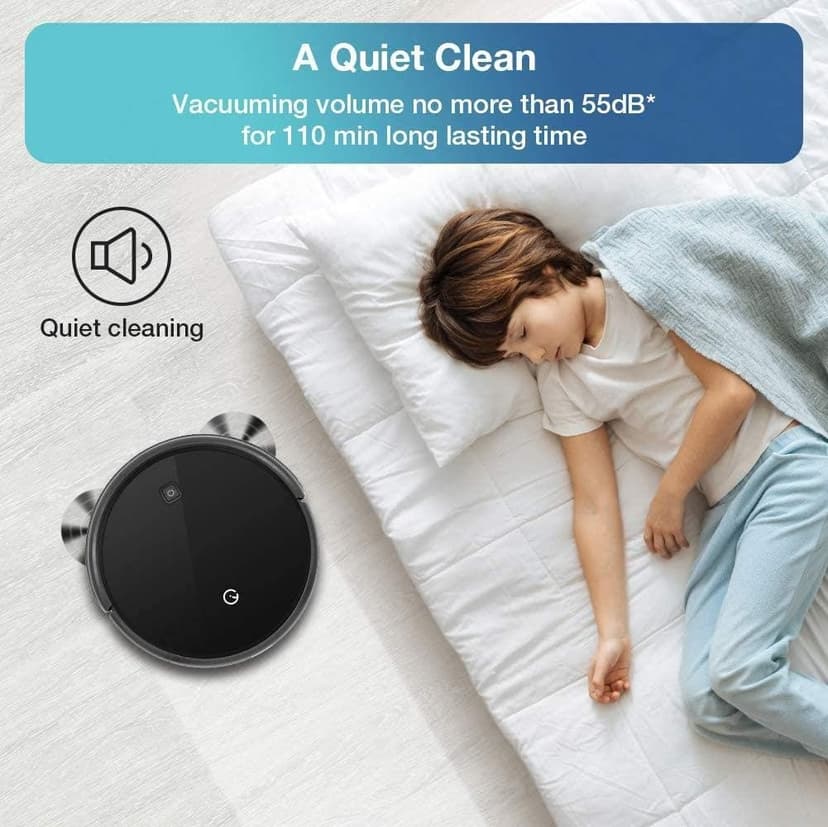 Robotic Vacuum Cleaner,Ideal For Pet Hair,Home and Kitchen Hard Floor and Low Pile Carpet
