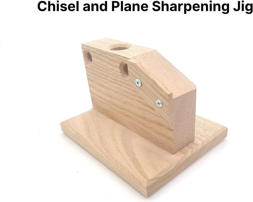 Taytools 5" Ultimate Drill Press Sharpener for Woodworking Tools (Chisels & Plane Blades) - Includes Wooden Sharpening Jig & System for Flattening the Back of Chisels & Plane Irons.