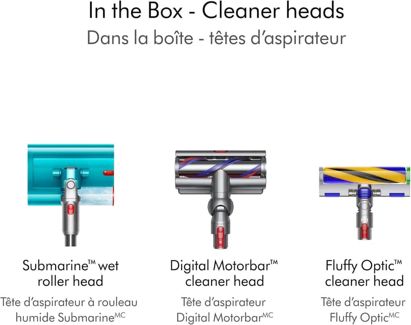 Dyson V15s Detect Submarine​ Wet Dry Vacuum, Yellow/Nickel