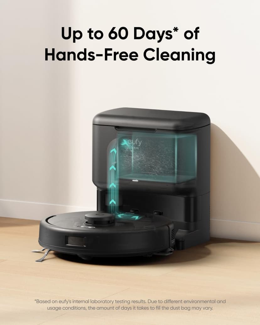 eufy Clean L50 SES with 60 Day Self-Empty Station, Multi-Floor Cleaning, Customizable Mapping,Up to 60 Days Hands-Free Cleaning