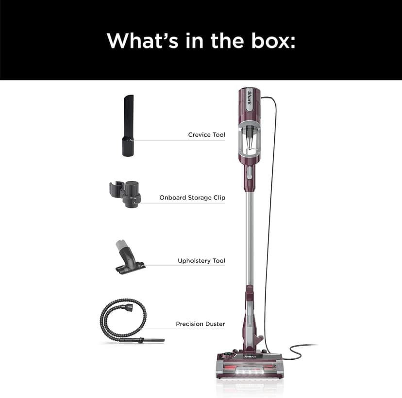 Shark HZ702 Ultralight PetPro Corded Stick Vacuum with PowerFins HairPro Odor Neutralizer Technology, Wine Purple