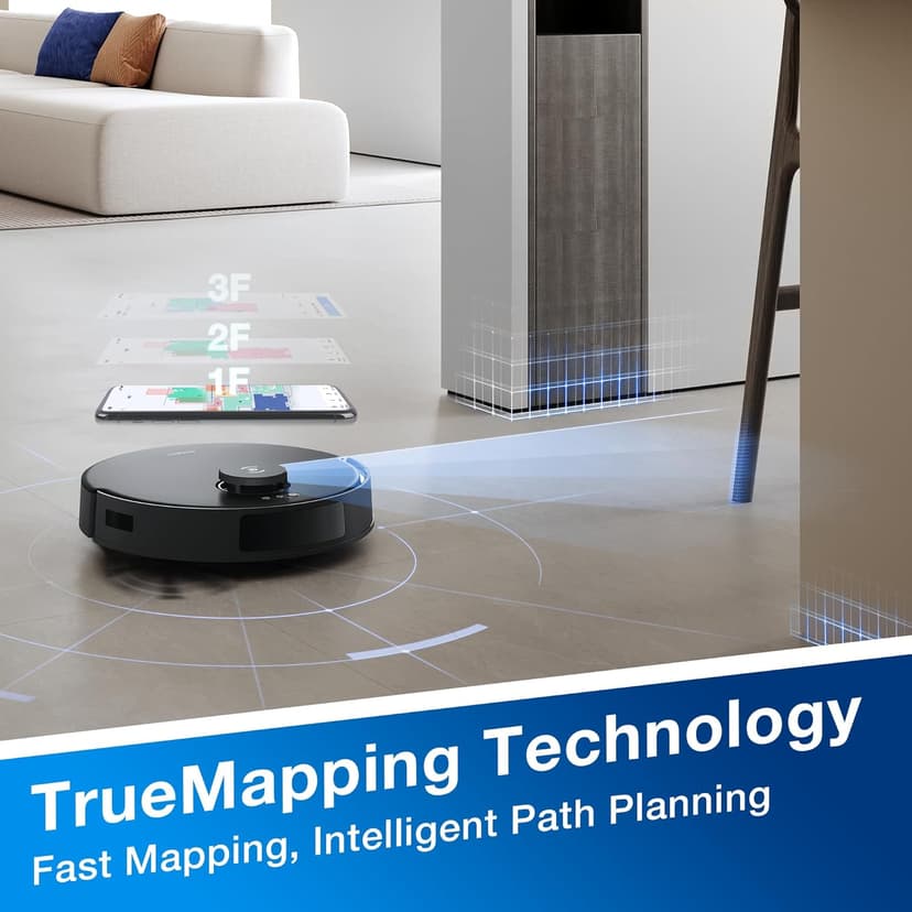 ECOVACS DEEBOT N20 Plus Robot Vacuum and Mop,with Bagless Self Emptying Station,8000Pa Powerful Suction,Anti-Tangle Technology,45-Day Capacity,300 Minutes Runtime,Perfect for Pet Hair