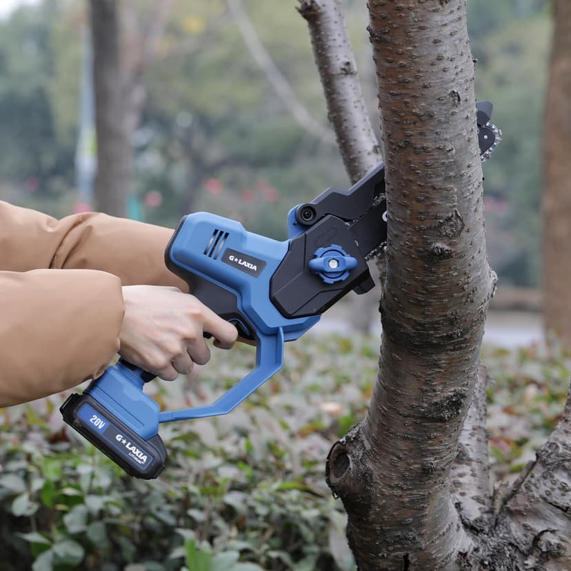 Mini Circular Saw, 4Amp 3500RPM And Battery Chainsaw 8 Inch with 2 batteries