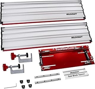 Milescraft 1409 Track Saw Guide - Universal for 7-1/4" Circular Saws, 50" Cutting Range, 2" Depth, Aluminum