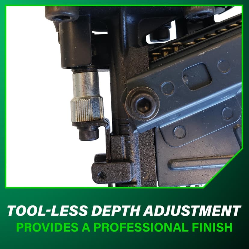 Metabo HPT Framing Nailer, Pro-Preferred Pneumatic Power Nailer & Framing Tool for Flooring, Roof Decking, Selectable Trigger & Rafter Hook, 21° 2" to 3-1/4" Plastic Collated Nails, NR83A5