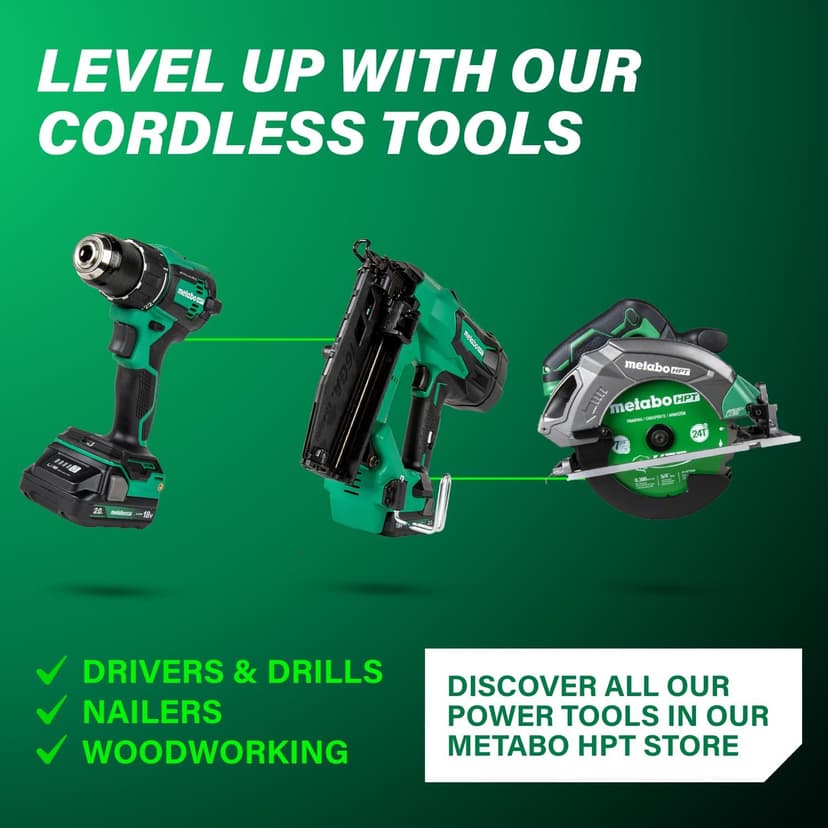 Metabo HPT 36V MultiVolt 6-1/2" Cordless Track Saw Kit, Adjustable Bevel -1 to 46°, Over 2-1/2" Cutting Depth, Lightweight Design, Includes 4.0Ah Metabo Battery and Rapid Charger, C3606DPA