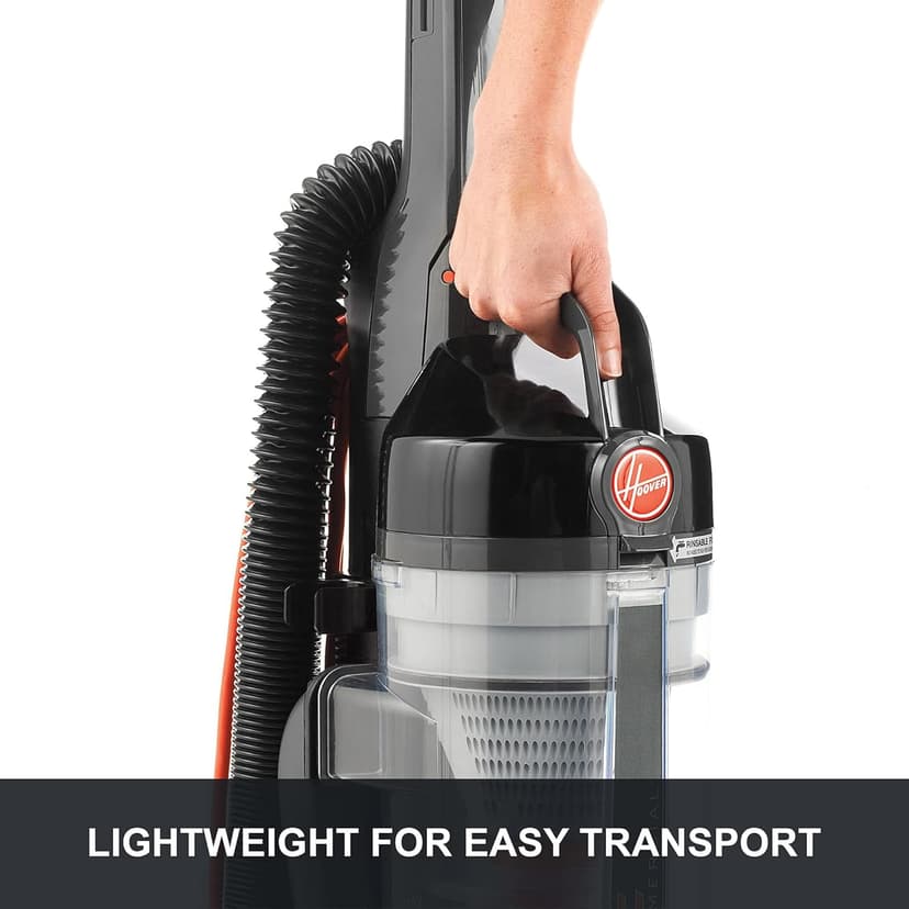 Hoover Commercial TaskVac Bagless Upright Vacuum Cleaner, Furniture Guard Lightweight HEPA Filtered Professional Grade Long-Lasting, 15 Pounds 35-Foot Long Cord, CH53010, Black