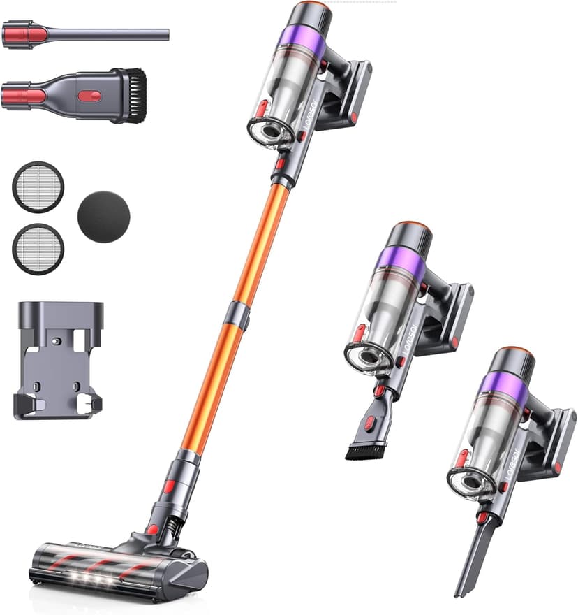 LaresarSSR Cordless Vacuum Cleaner, 450W/38000pa Stick Vacuum Cleaner with Touch Screen, Max 55 Mins Runtime, Handheld Vacuum Cleaner for Home