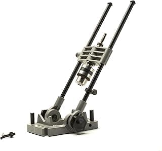 Kings County Tool Portable Drill Guide Jig | Convert Hand Drilling to Drill Press | Bore Up To 45-Degree Angles | 3/8-Inch Shaft and Chuck | 5-Degree Increments | Depth Stop Included