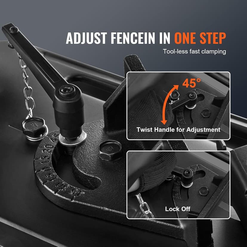 VEVOR Abrasive Chop Saw, 14in / 35cm Blade, 2300W 3600RPM Steel Cutting Machine, 0-45Degrees Adjustable Angle Miter Saw for Cutting Metal, Rebar, Iron, Aluminum - Black