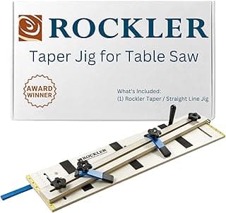Rockler Taper Jig/Straight Line Jig - Power Tool Accessory Jigs Makes Tapered Cuts Fast - Wood Cutting Jig is Perfect for Chair Legs - Hardware Jig Includes 36” Miter Bar – Table Saw Accessories