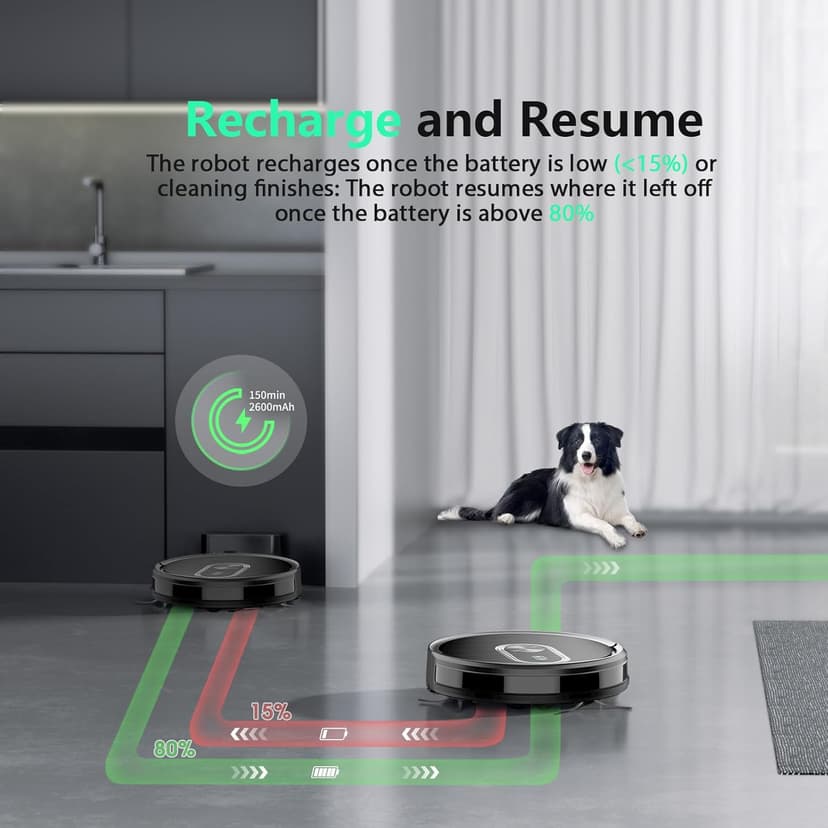 Robot Vacuum and Mop, 3-in-1 Robotic Vacuums Cleaner with Max Strong 3200Pa Suction, WiFi/App/Alexa Voice Control, Obstacle Avoidance, for Pet Hair, Carpets and More