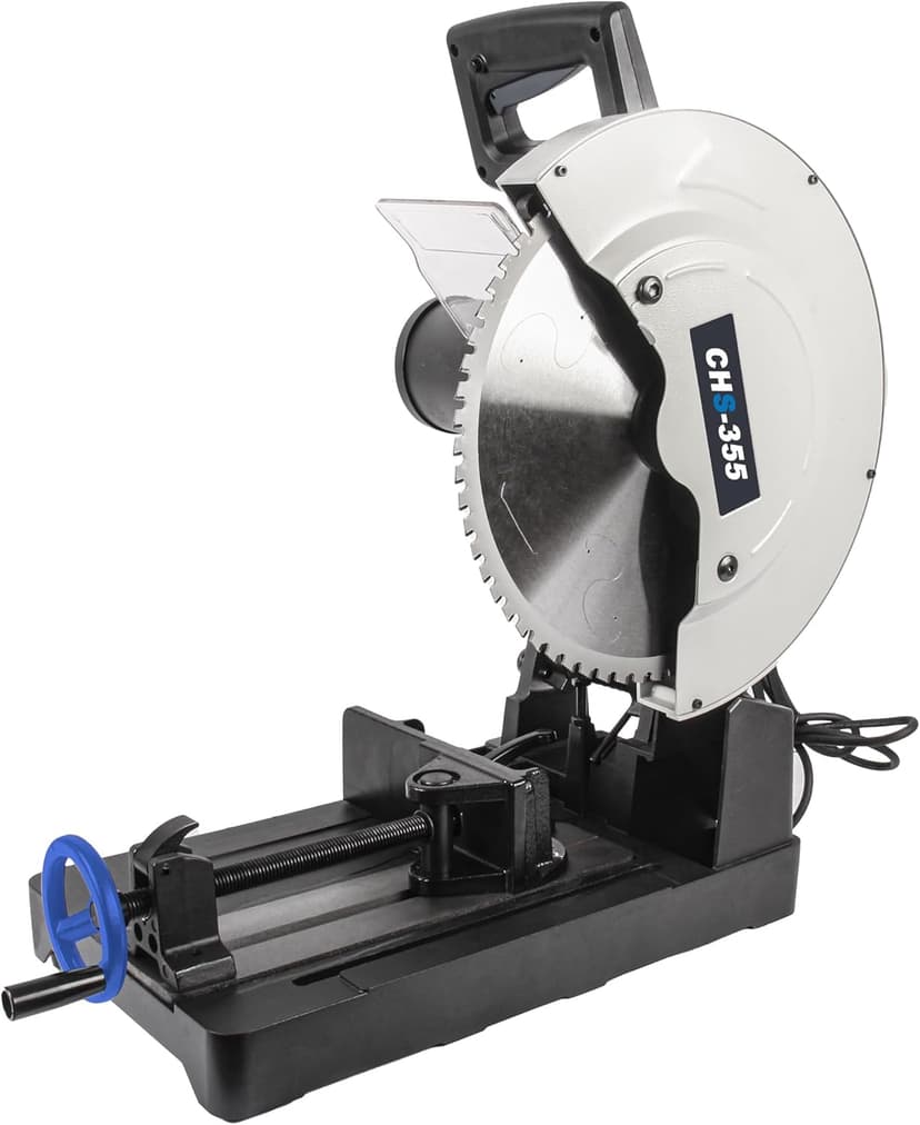 KAKA INDUSTRIAL Metal Cutting Chop Saw 14-Inch, 15-Amp Motor, Cuts Steel, Rebar, Iron, Aluminum, 0-45° Adjustable Angle CHS-355