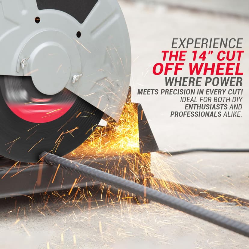 PROMAKER 5 Pack, 14 inch Cut Off Wheel, Chop Saw Blades 14 inch Metal, 14 Metal Cutting Blade for Metal, Chop Saw Wheel, 14 in x 3/32 in x 1 in