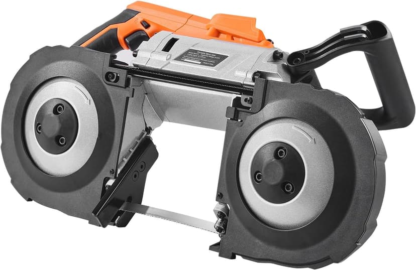 VEVOR 20V Portable Band Saw, 5 in Deep Cut, 360W Cordless Compact Bandsaw with Brushless Motor, Adjustable Speed, for Cutting Metal, Wood, Compatible with Makita Batteries (Bare Tool Only)