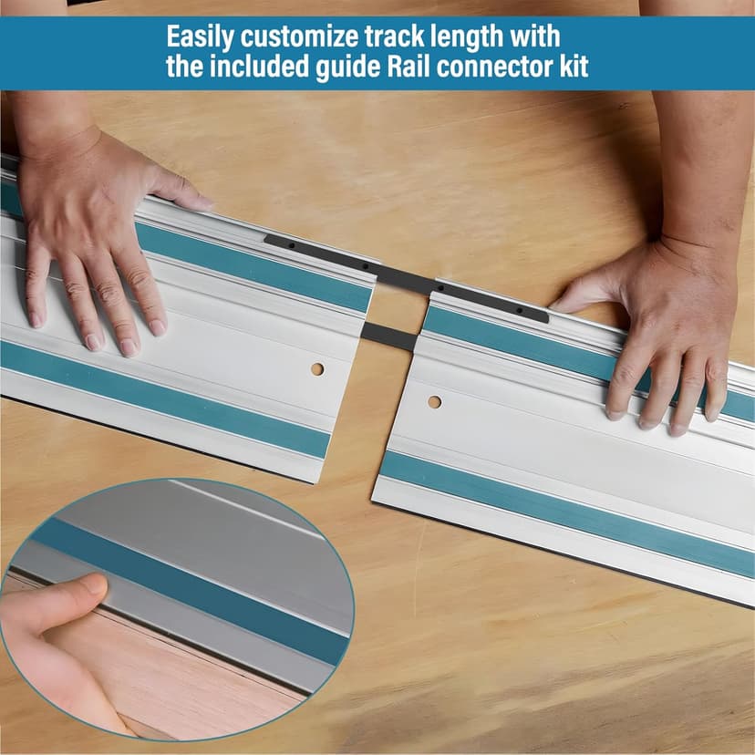 Track Saw Clamp, KITLUCK Quick Release Guide Rail Clamp for Circular Saw Guide Rail System, 6" Clamping Thickness, Universal Wood Track Clamps for Woodworking-2 Pcs