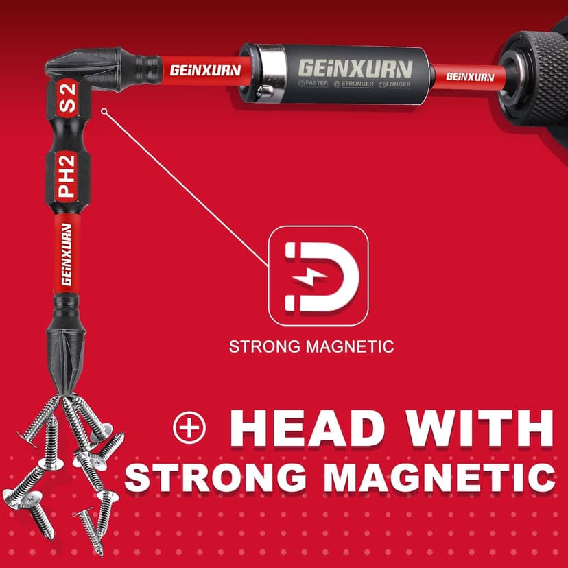 Impact Tough #2 Phillips 2 in. Insert Driver Bits,50Pack PH2 Screwdriver Bits Set with 1Pcs Impact Bit Holder,Bulk