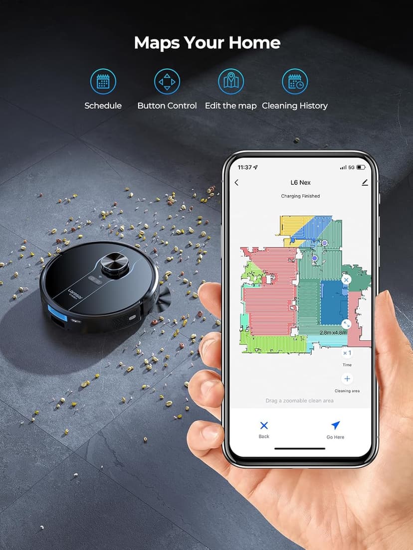 Robot Vacuum, 3 in 1 Robot Vacuum and Mop with 60 Day Self-Emptying Station, LiDAR Navigation Robot Vacuum Cleaner, WiFi/APP/Alexa, Ideal for Pet Hair, Carpet and Hard Floor
