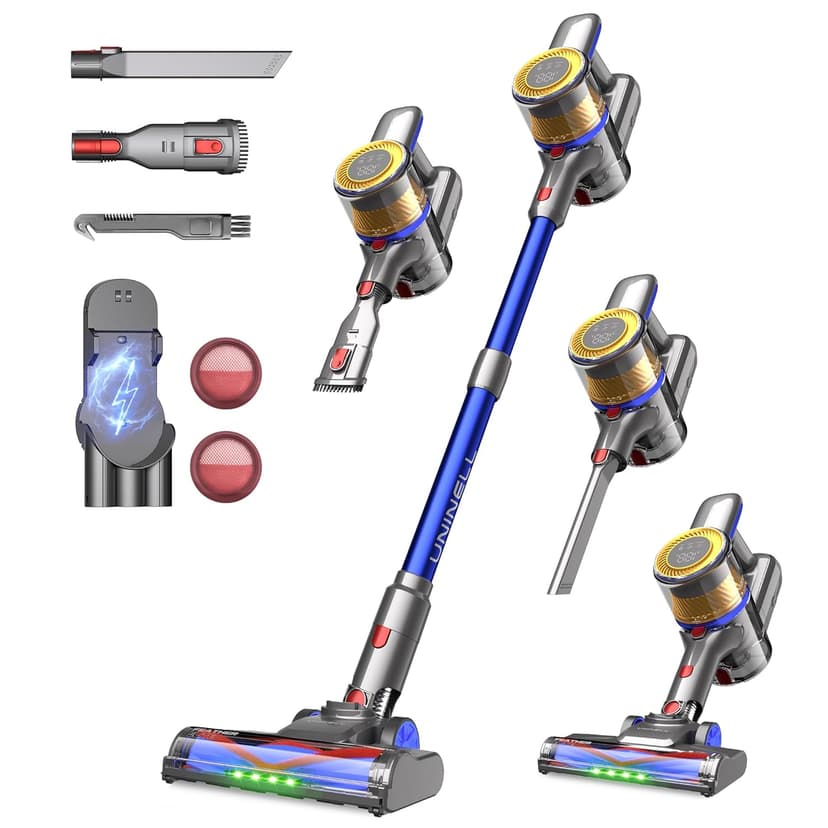UNINELL HOME Cordless Vacuum Cleaner,45000Pa/450W Vacuum Cleaners for Home with 60Mins Runtime,Lightweight Anti-Tangle Stick Vacuum,Wall-Mount Charging,Vacuum Cordless with Attachments for Pet Hair