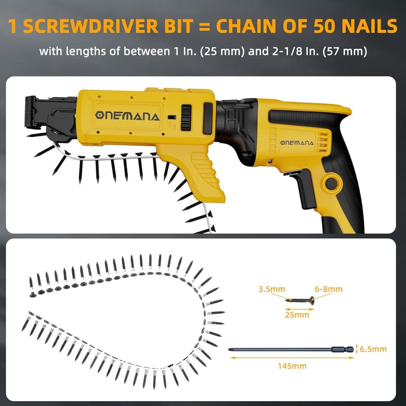 Collated Screw Gun Attachment, Suit For Dewalt DCF620B DCF630B