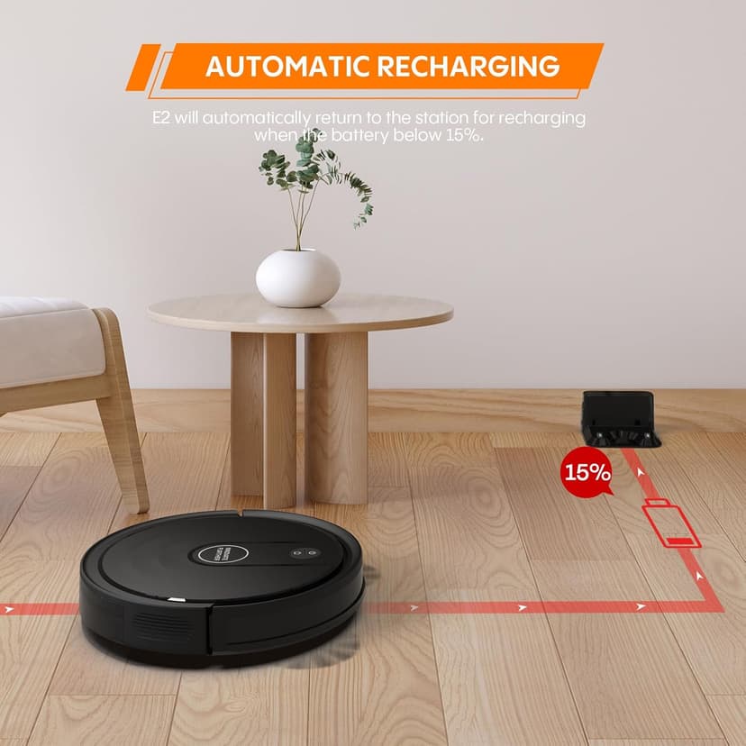 Robotic Vacuum Cleaner : 3-in-1 Robot Vacuum and Mop Combo, 4000Pa Suction, 2.87" Slim Robot Vacuum for Under Furniture, Beds, Smart Navigation, App Alexa Control for Hard Floors & Low-Pile Rugs