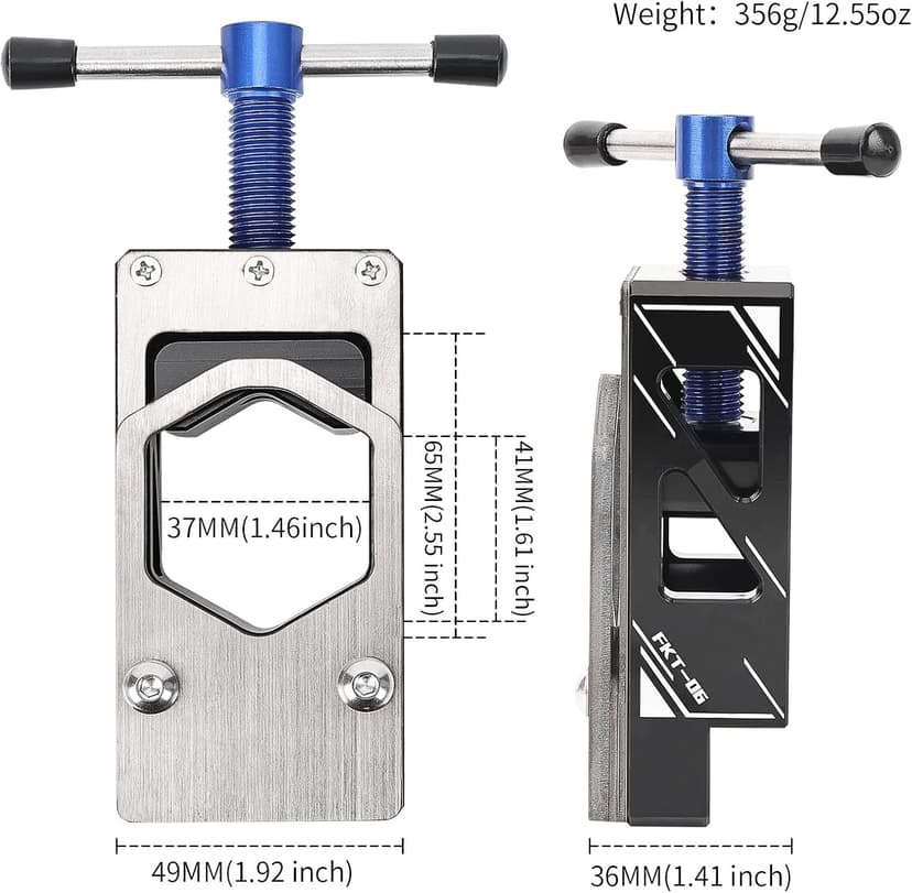 Bike Saw Guide for Road Mountain Bike Fork Steerer, Seat Post, Bicycle Handlebar, Adjustable Cut Saw Guide for Cutting