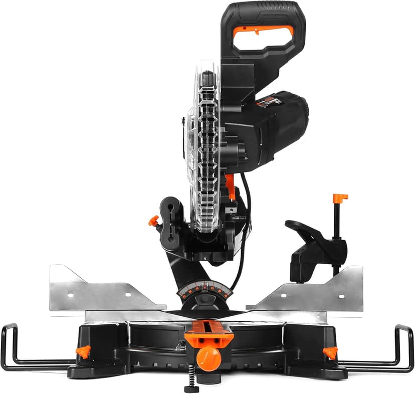 WEN MM1015 15-Amp 10-Inch Dual Bevel Sliding Compound Miter Saw with LED Cutline Multi-color