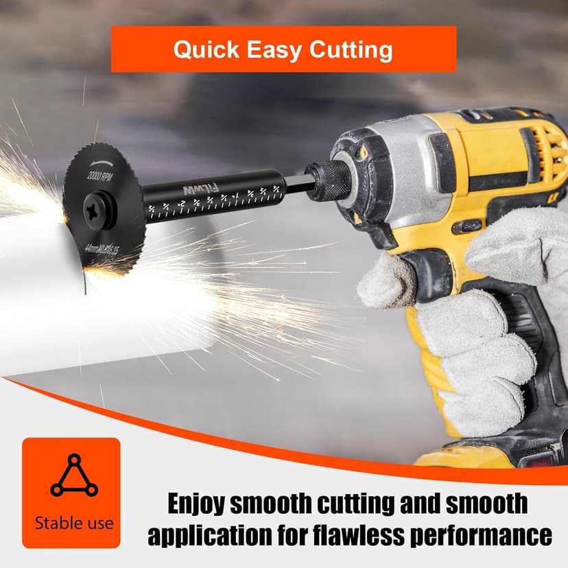 Inside Pipe Cutter,6 pcs Saw Tooth Blades with 3 Inch Scale 1/4" Hex Shank, Cutter Tool Set for PVC, Plastic, Board, Copper, Aluminum