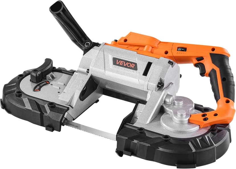 VEVOR 20V Portable Band Saw, 5 in Deep Cut, 360W Cordless Compact Bandsaw with Brushless Motor, Adjustable Speed, for Cutting Metal, Wood, Compatible with Makita Batteries (Bare Tool Only)