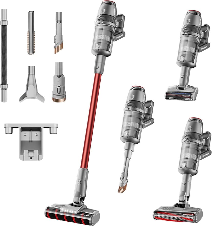 Honeywell Smart Cordless Vacuum Cleaner w/Automatic Adjustment, 10-in-1 Lightweight Stick Vacuum with 3000mAh Battery 70Mins Runtime, Rechargeable Cordless Vacuum for Pet Hair/Carpet/All Floor, VC14