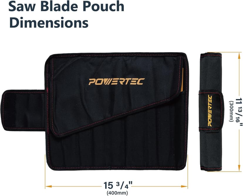 POWERTEC 32-Piece Reciprocating Saw Blades Set, Metal & Woodcutting Sawzall Blades Assortment with Organizer Pouch for Plumbing Work, Wood Pruning, Cutting Metal and Wood with Nails (14401)