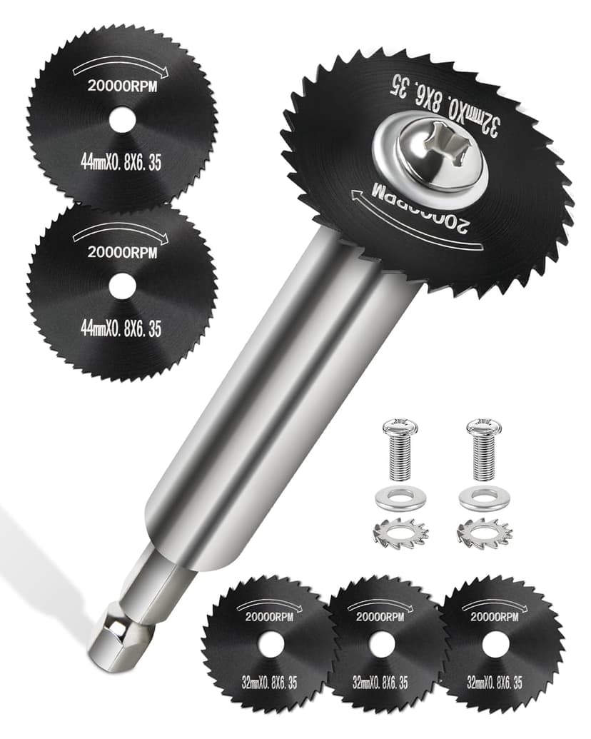 Inside Pipe Cutter for PVC Pipe with 5 Replacement Saw Blades, 1/4 Inch Hex Shank Impact Connect Inside PVC Pipe Cutter for Drill and Impact Driver, Internal Plastic Pipe Cutter Plumbing Tools