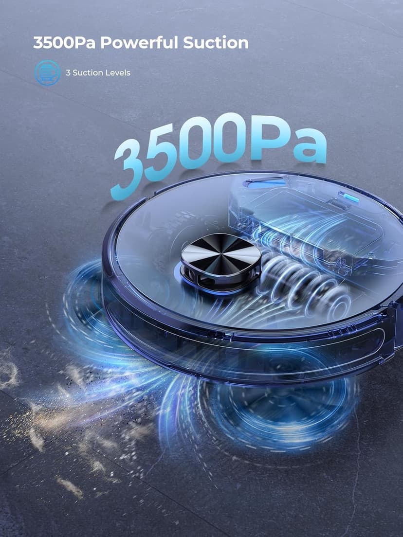 Robot Vacuum, 3 in 1 Robot Vacuum and Mop with 60 Day Self-Emptying Station, LiDAR Navigation Robot Vacuum Cleaner, WiFi/APP/Alexa, Ideal for Pet Hair, Carpet and Hard Floor