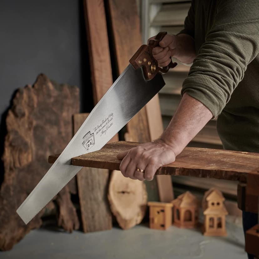 Disston 26” Walnut Handled Professional Cross Cut Saw for Wood